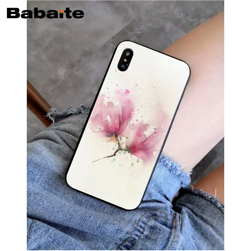 Чехол для телефона Babaite с акварелью цветком одуванчиком лотосом лавандой Apple iPhone 8