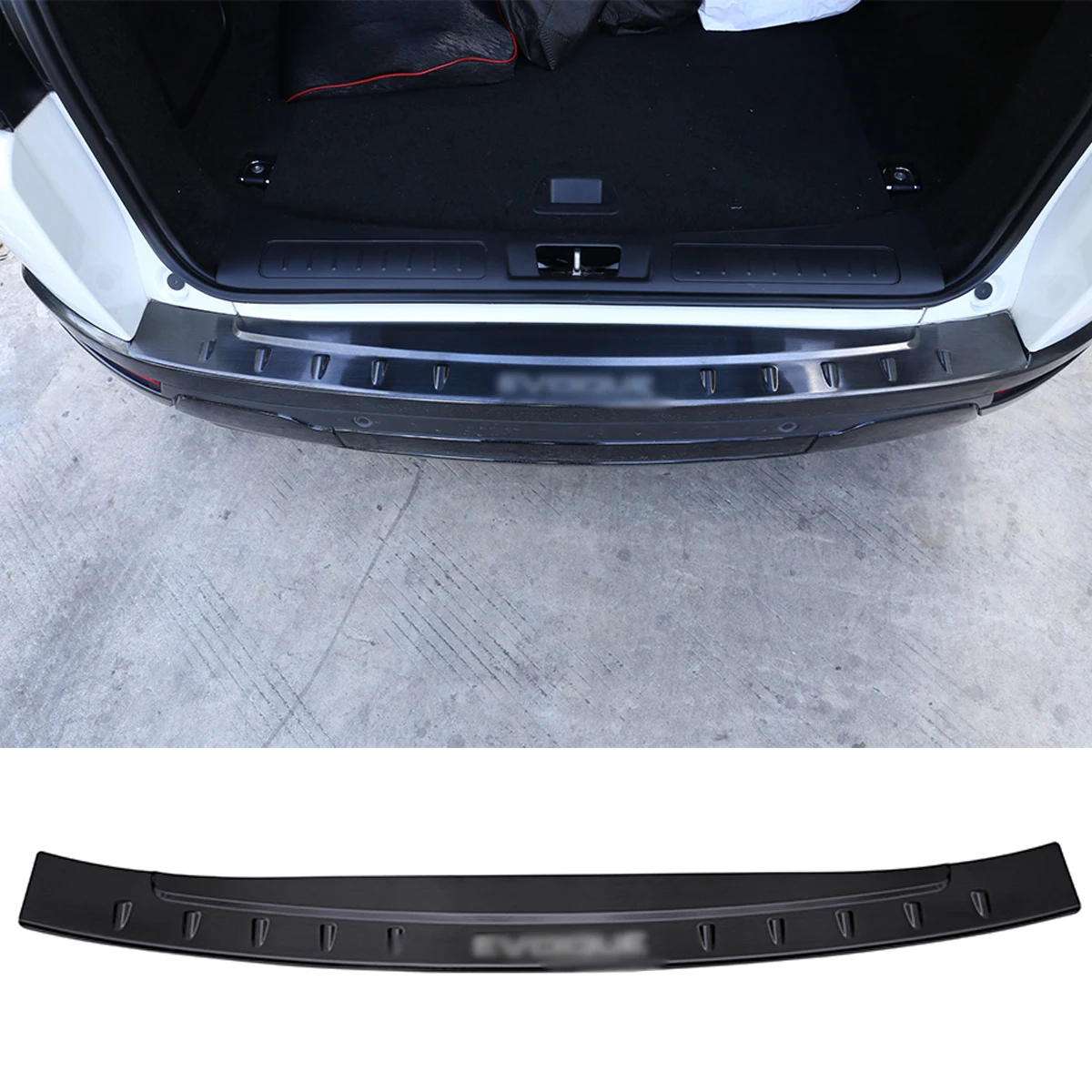 

3 Style for Range Rover Range Rover Evoque 2014-18 Inside&outer Rear Bumper Plate Protect Cover Stainless Steel Car Accessories