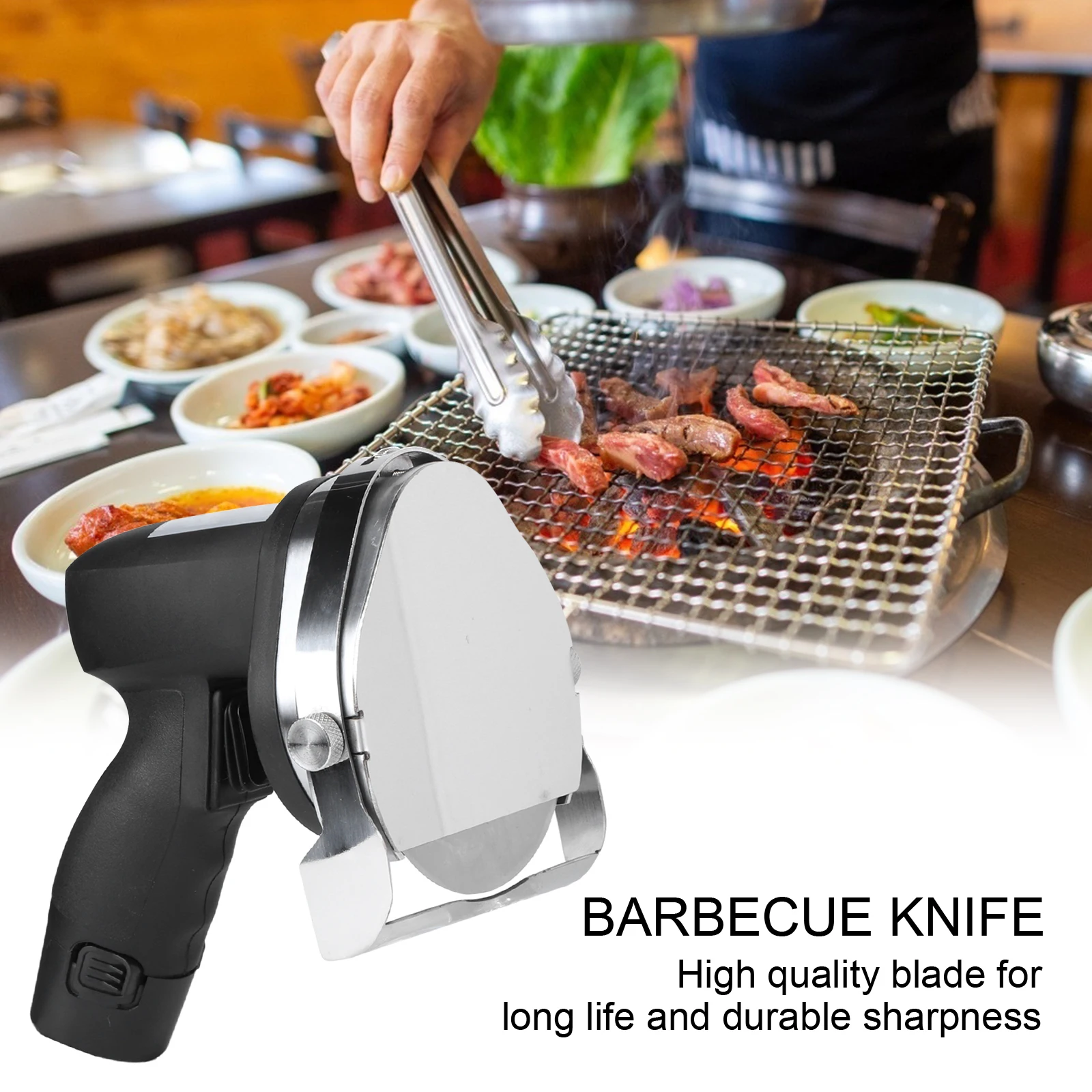 

Electric Kebab Slicer Doner Knife Shawarma Cutter Handheld BBQ Roast Meat Cutting Machine Gyro Knife 220-240V 110V Two Blades