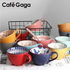 Керамические кофейные чашки в европейском стиле, кружка для молока, чая, завтрака, капучино, цветочные чашки, латте, кухонная посуда, Высококачественная