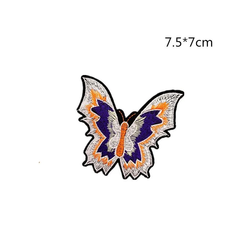Вышитые тканевые наклейки с вышивкой бабочки значки Мультяшные милые вышитые