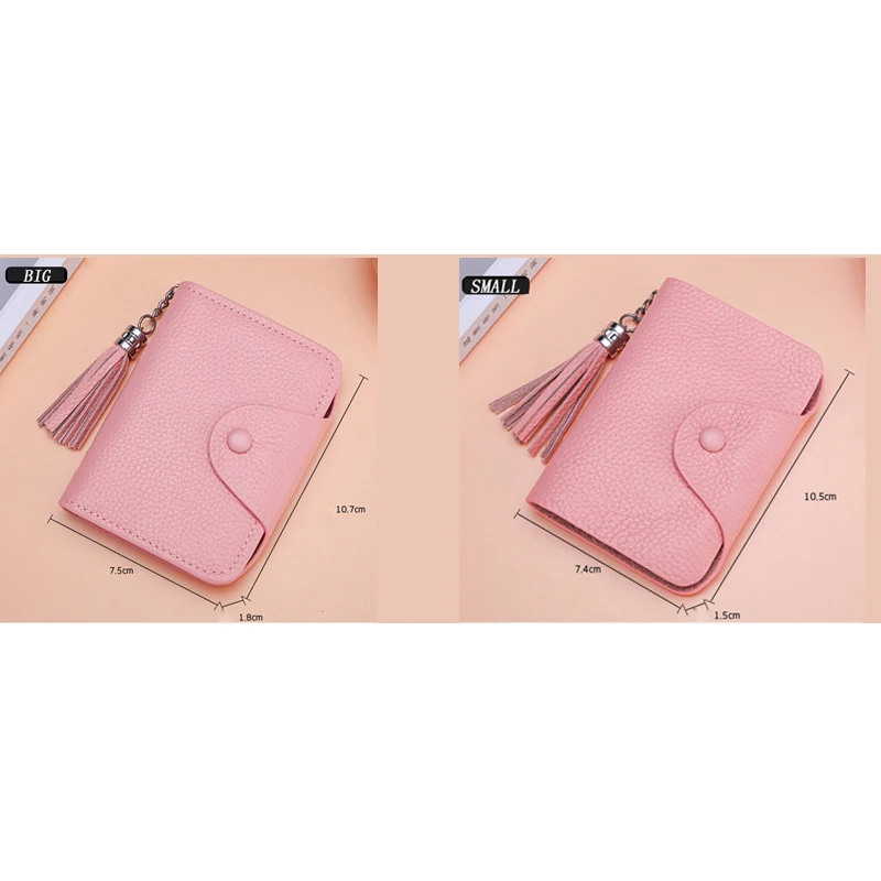 Credit Card Business Holder Women Genuine Leather Wallet Female Purse for Cards Cardholder Womens Bank Passport |