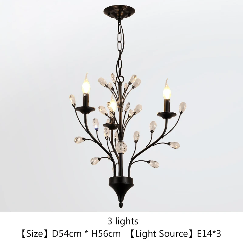 3lights Современный Спальня люстры для гостиной Кухня Ресторан Бар Nordic Светодиодный промышленный хрустальные люстры лампы - Цвет абажура: 3lights