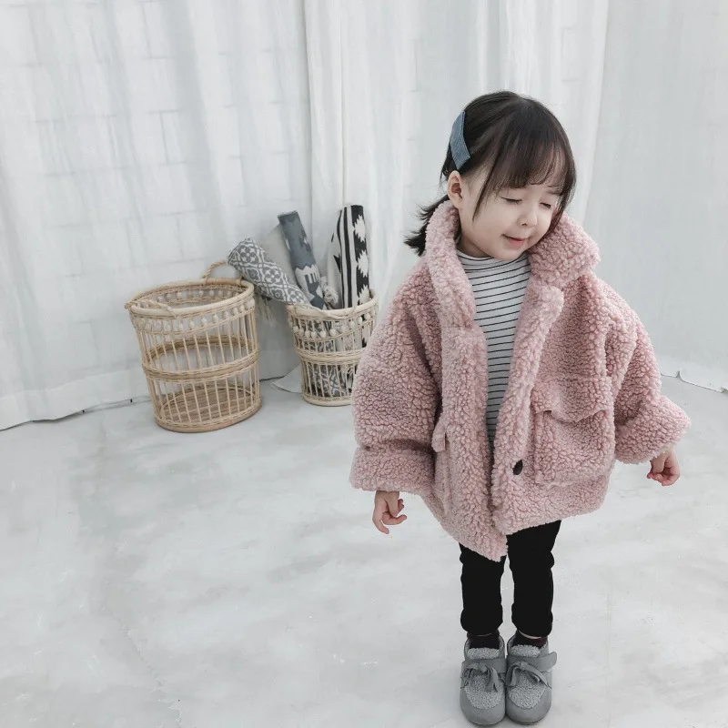 2019 Winter Fashion Baby Boys Girls Coat Children Thick Warm Outerwear Kids Lamb Wool Jacket Cotton Soft Cardigan Hot Sale | Детская