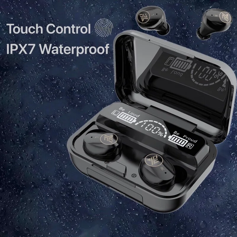 

TWS IPX7 Waterproof Earphones Touch Control Wireless Headphones 9D Stereo Sports Earbuds Headsets With Microphone