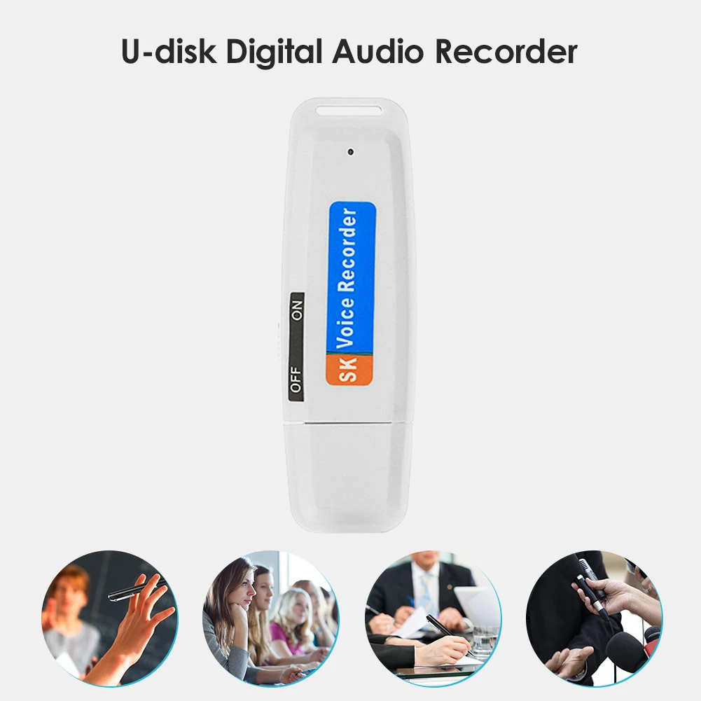 Профессиональный перезаряжаемый U-диск Портативный USB цифровой Аудио Диктофон