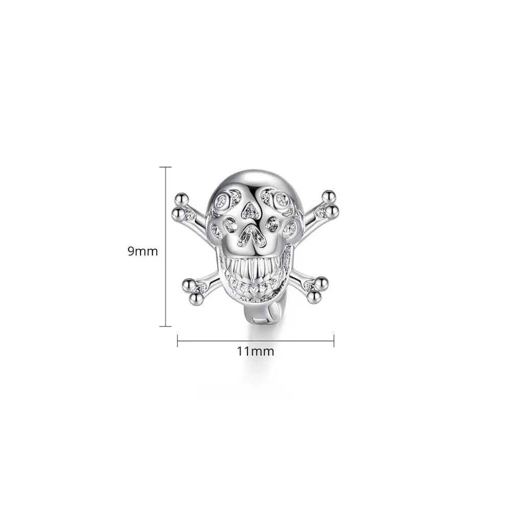 Крошечные модные роскошные качественные золотые круглые серьги кольца с черепом