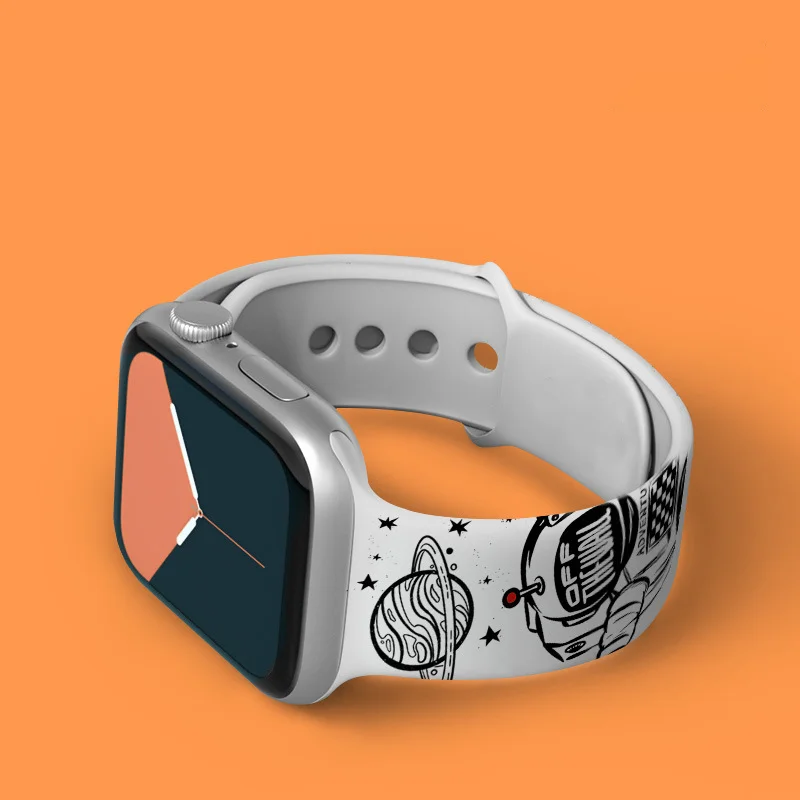 

Christmas Strap for Apple watch band 44mm 40mm 38mm/42mm Silicone belt watchband bracelet for correa iWatch serie 3 4 5 se 6 7