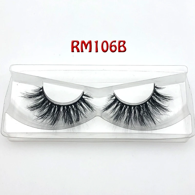 RM106B Mikiwi 5d lashes 3D норковые ресницы розовое золото блестящий чехол коробка с собственным логотипом для оптового заказа whalesale - Цвет: RM106B