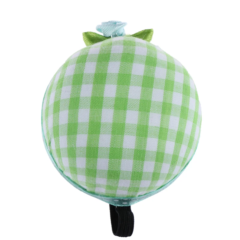 

Plaid grids needle sewing pin cushion wrist strap tool button storage holder