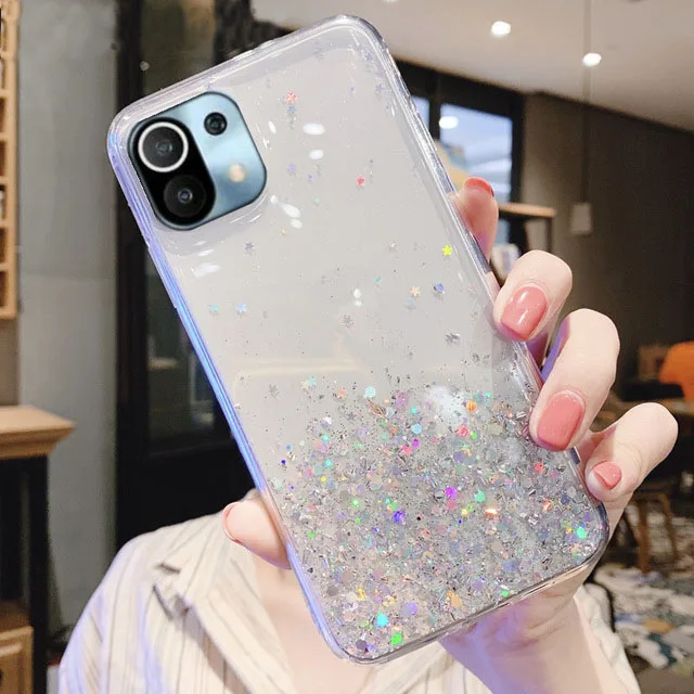 For Xiaomi Mi 11 Ultra 11 Lite Case Glitter Case Xiaomi Redmi Note 11 Pro 10 9 11S 9S 10S Poco X3 Pro M3 F3 Cover Xiomi 11 Cover