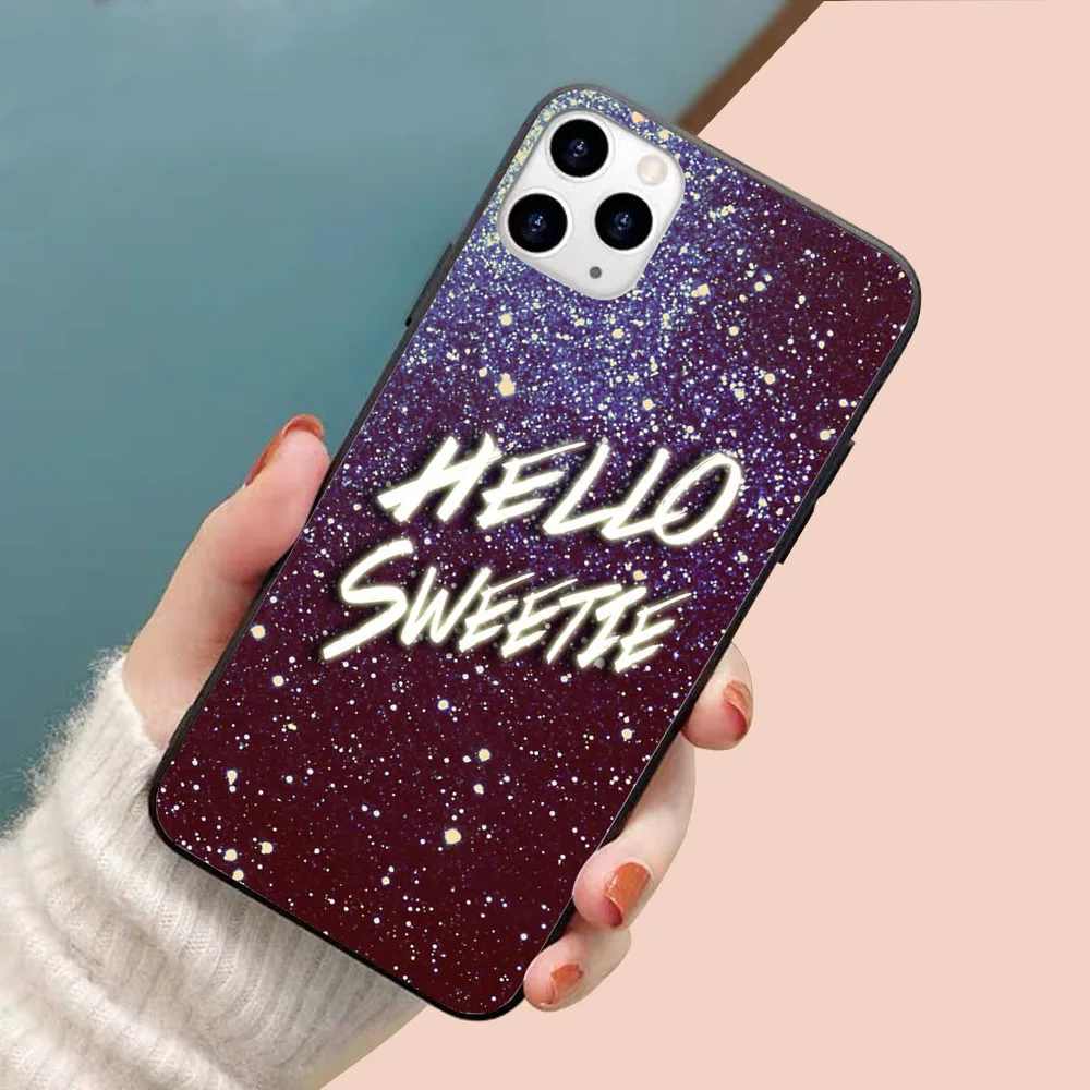 

Hello Sweetie soft TPU border phone case for iphone 11PRO 11PROMAX 11 X XS XR XSMAX 6 plus 7 7plus 8 8plus cover