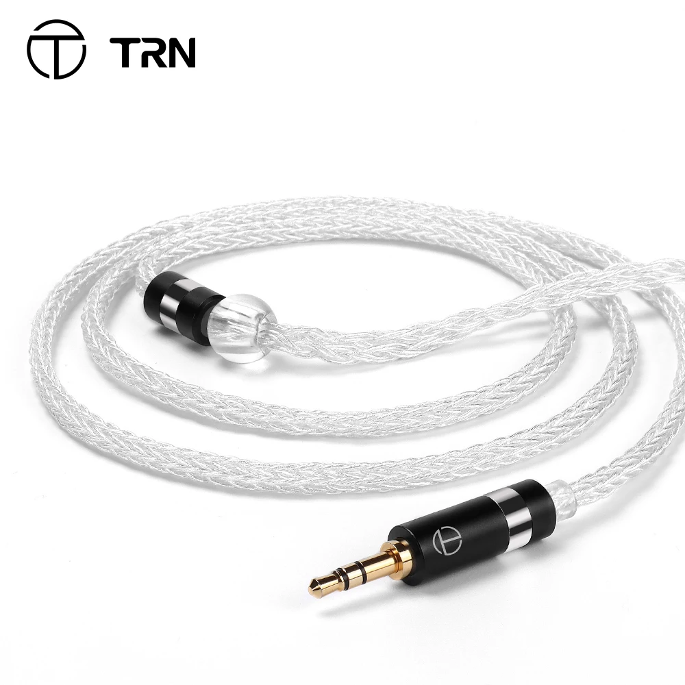 

TRN T8 16Core silver plated OCC Copper Litz /3.5MM With MMCX/2PIN Connector Upgraded Cable Earphones Cable For TRN VX V90S KZ