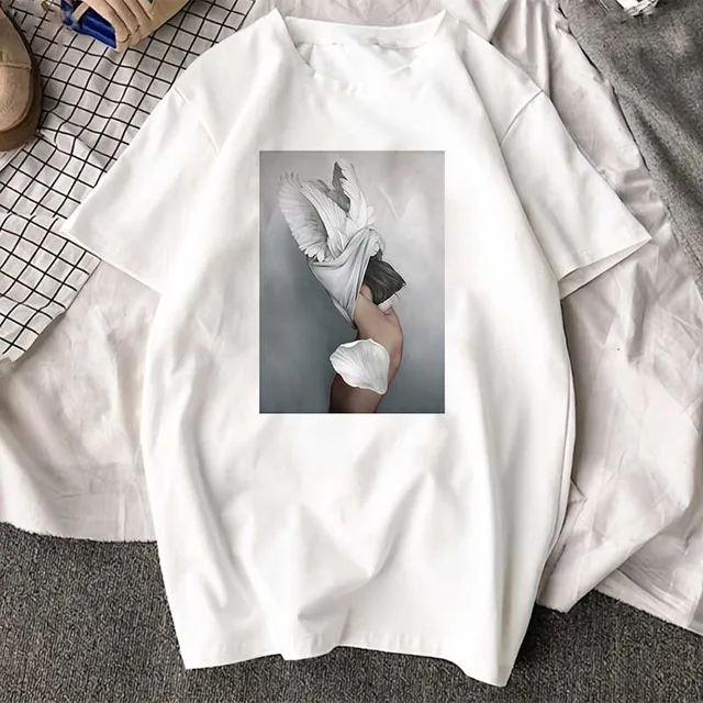 Женская модная футболка с цветочным принтом Повседневная белая 2019 | одежда