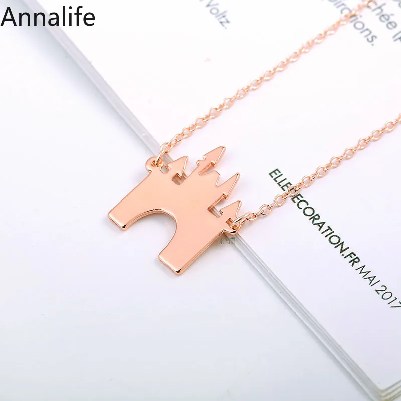 Новинка 2019 ожерелье в виде замка очаровательное сказочное здание кулон чокер