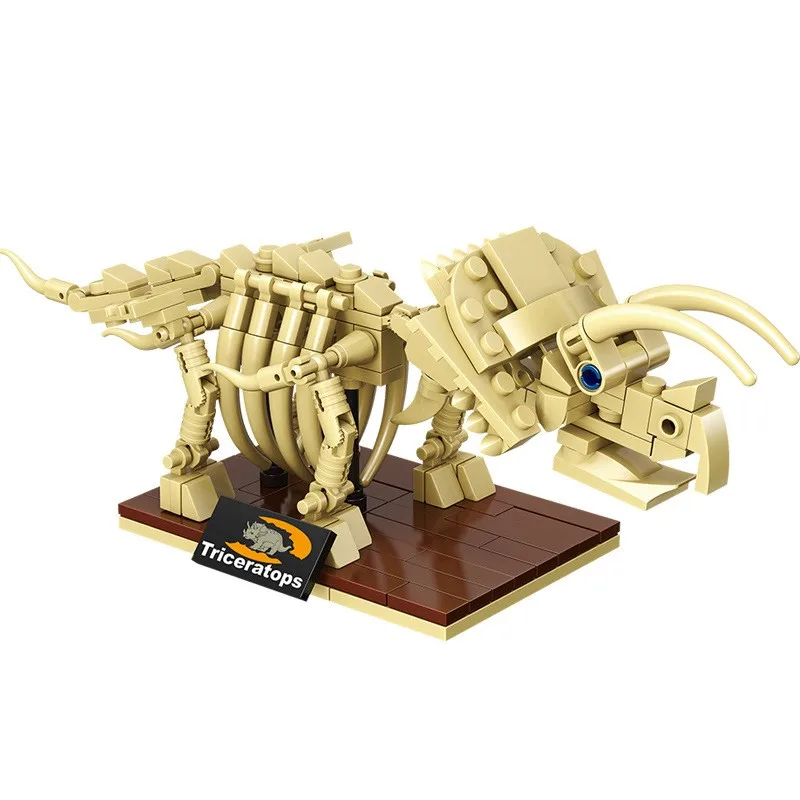 

2021 New Dinosaur Park Pterodactyl Skeleton Model Building Blocks Jurassic Dinosaur World Creator Animals Bricks Kids Toys Gift