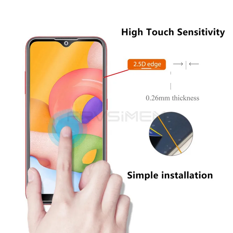 Защитное стекло для Samsung Galaxy A11 A41 A31 A51 A515F A71 A01 A21S прозрачное 2 в 1 | Мобильные