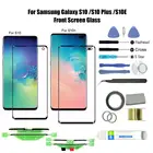 Комплект для замены переднего стекла экрана для Samsung Galaxy S10S10 PlusS10e внешняя Передняя панель сенсорный экран стеклянный объектив