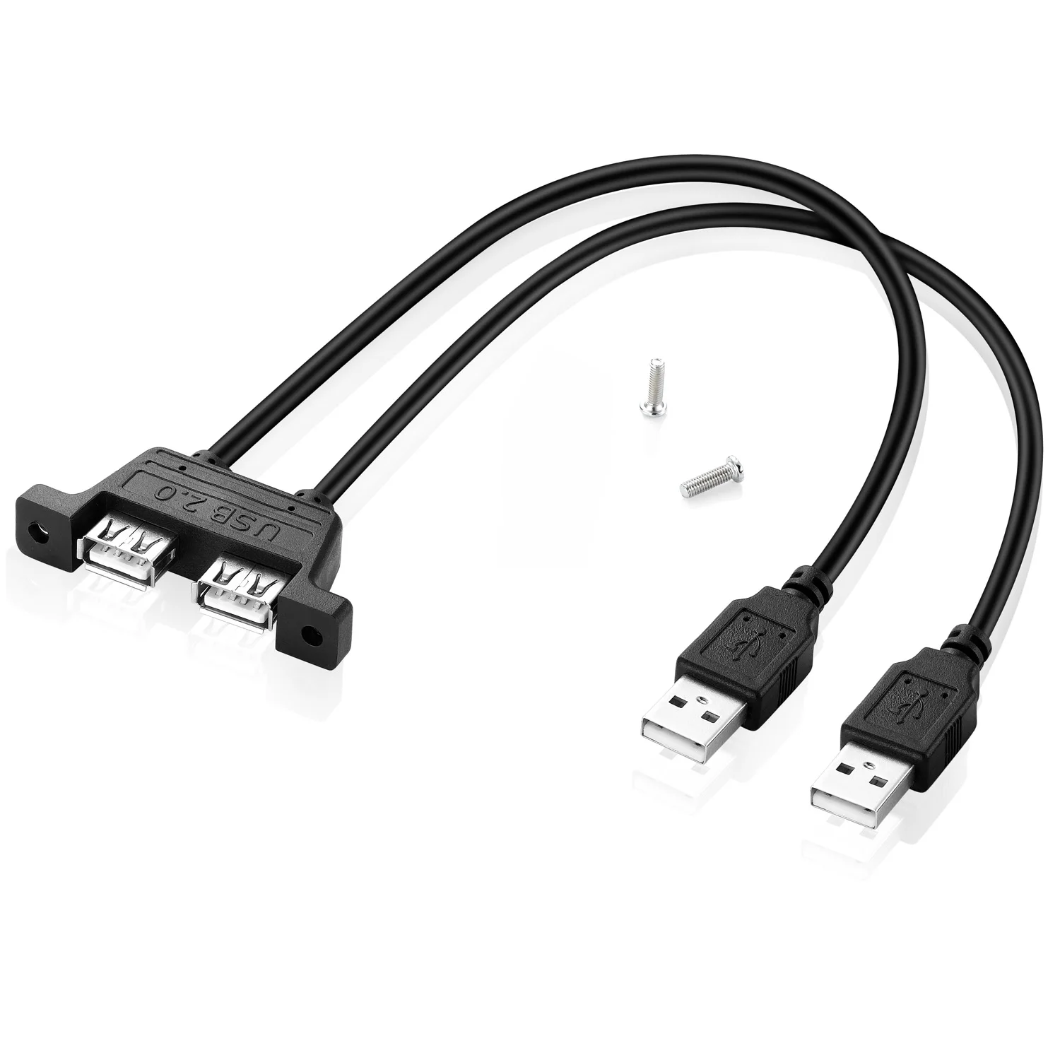 Кабель удлинитель Bochara с двумя USB 2 0 папа на два мама 30 см 50 см|usb 2.0 extension cable|usb male to