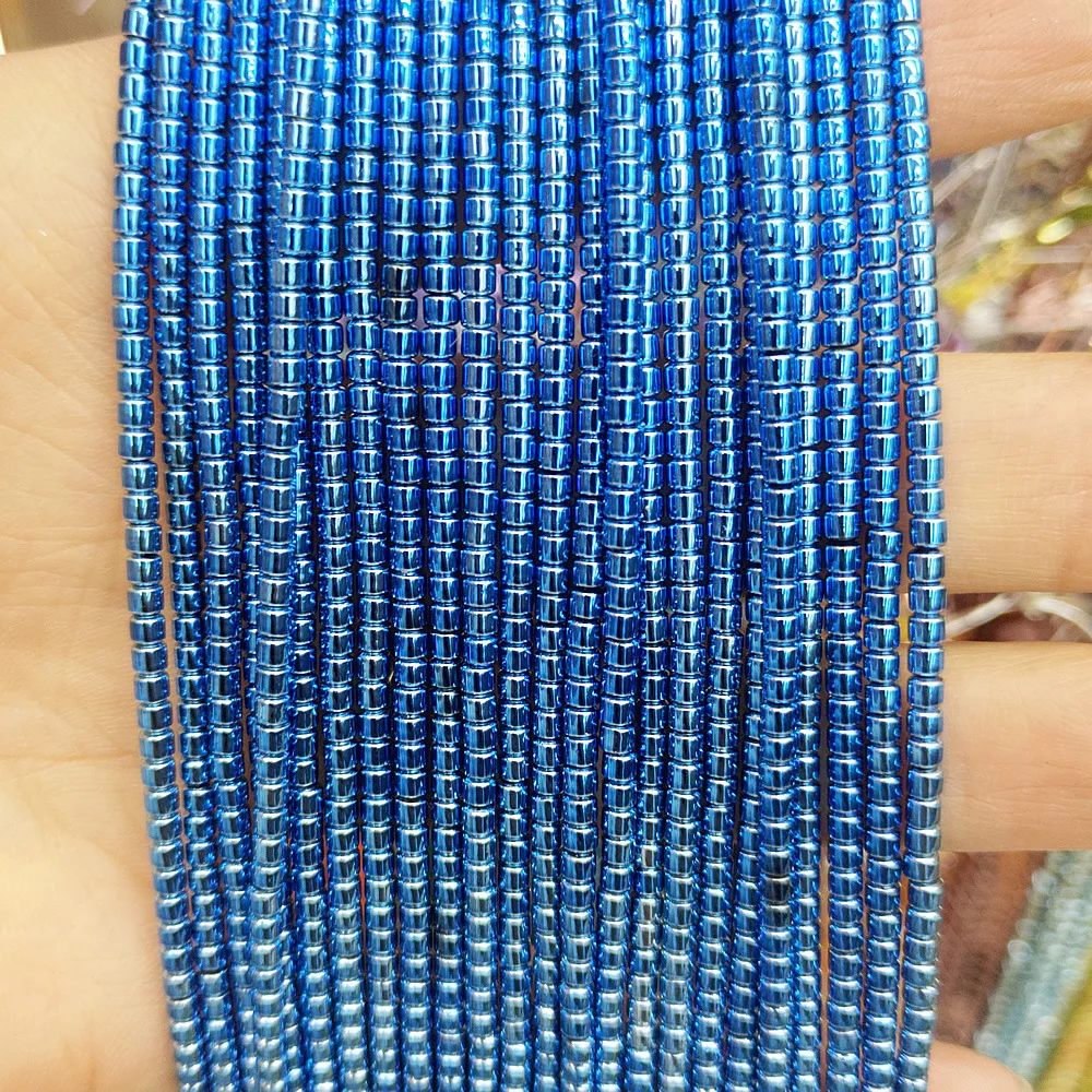 Натуральный камень гематит свободные бусины красочное покрытие для