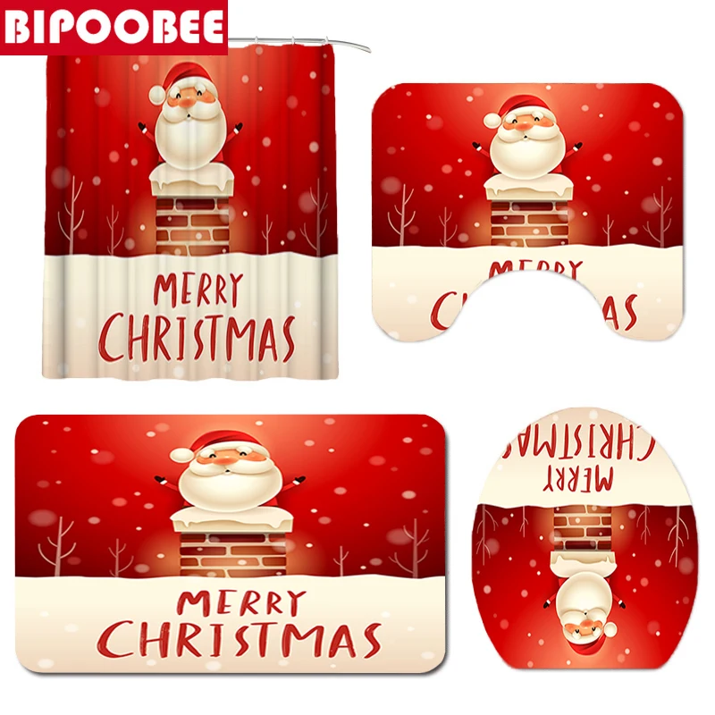 Высококачественная занавеска для душа с надписью Merry Christmas | Дом и сад