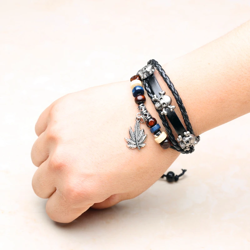 Кожаный браслет кожаный кожаные украшения модные ювелирные изделия | Украшения и