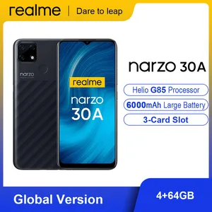 Realme Narzo 30A Smartphones 4GB 64GB Cellphones 6.5" Helio G85 13MP
Super Nightscape 6000mAh Android Smart Mobile Cell Phone