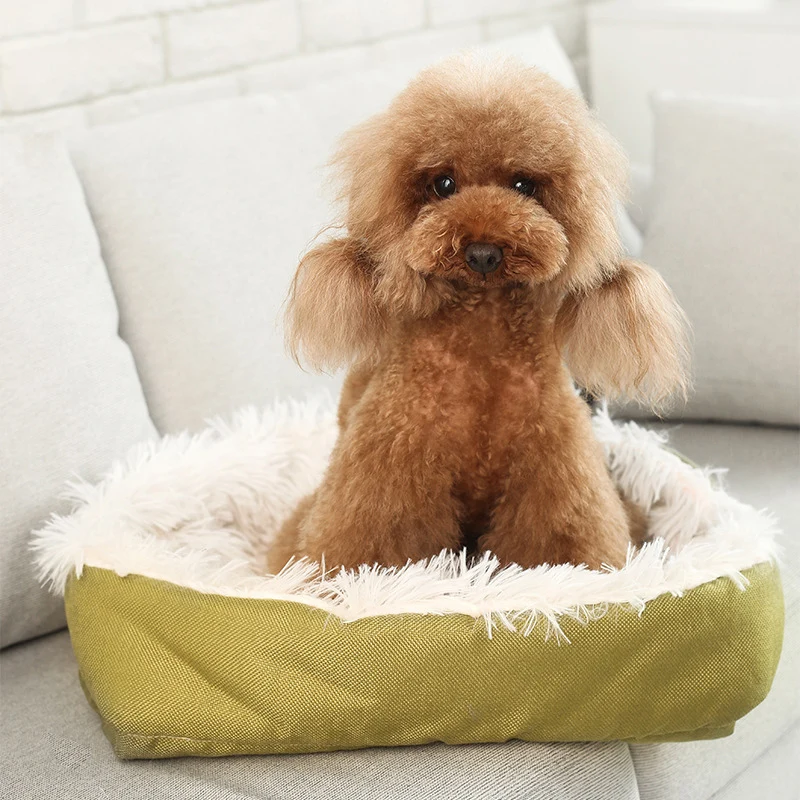 

Pet Winter Warm Pet Bed Foldable Into Bed Plush Material Soft and Comfortable Warm Durable Pet Rest Supplies