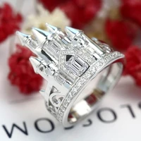 2021 trend castle luxury architectural design rings for women cute jewelry wedding engagement ring cool stuff bijouterie female