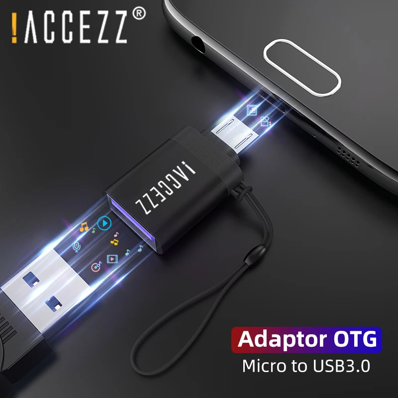 

!ACCEZZ 2Pcs OTG Micro USB Adapter Male Microusb to USB 3.0 Converter U Disk Tablet PC Data Converter Android Phone For Samsung
