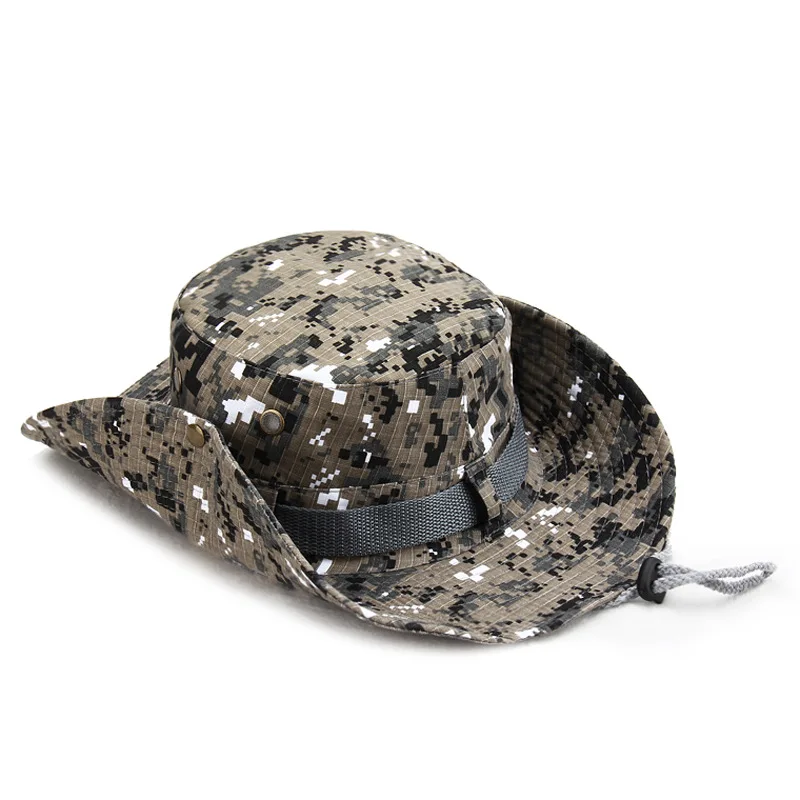 Новые камуфляжные Панамы Boonie рыбацкие шляпы с широкими полями Панама для рыбалки