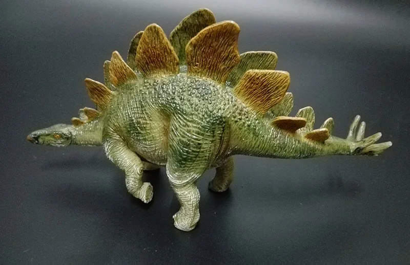 Оригинальные Динозавры юрского периода Indominus rex Spinosaurus raptor модель трицератопса коллекционные вещи Детские обучающие игрушки для детей подарок - Цвет: Stegosaurus green