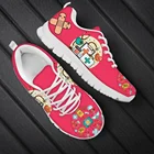 Doginthehole милая розовая медицинская обувь на плоской подошве женская модная обувь для медсестры с рисунком инструменты по уходу повседневные уличные кроссовки со шнуровкой