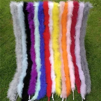 2meters colorful marabou feather boa fringe trim ribbon turkey feathers for crafts shawl cape wedding carnival decoration plumes