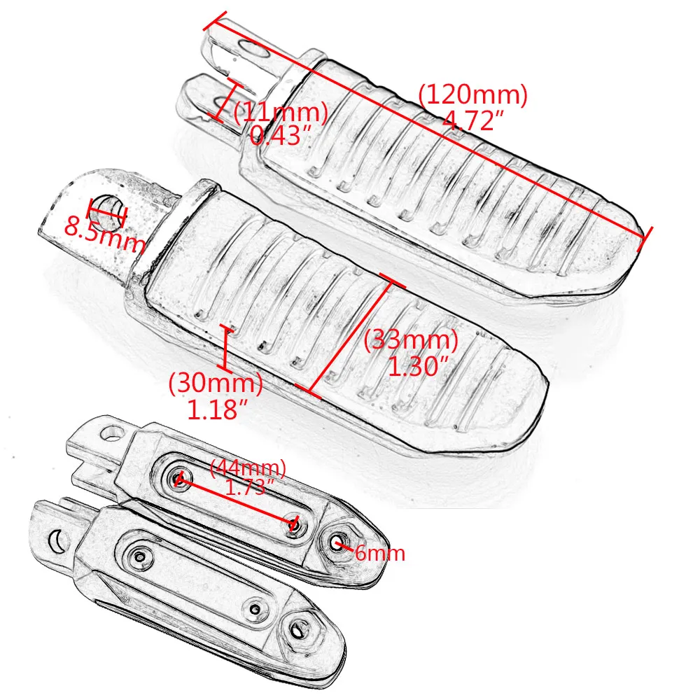 For Suzuki DL650 V-Strom 650 GSX1300R GSR400 GSR750 Bandit Motorcycle Passenger Foot Peg Rear Pedal Front Footrest Footpeg | Автомобили и