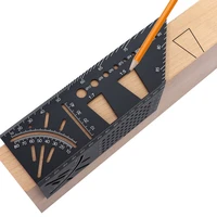 multifunctional angle ruler 45 90 degree aluminum alloy accurate woodworking square angle ruler marking gauge carpenter tool