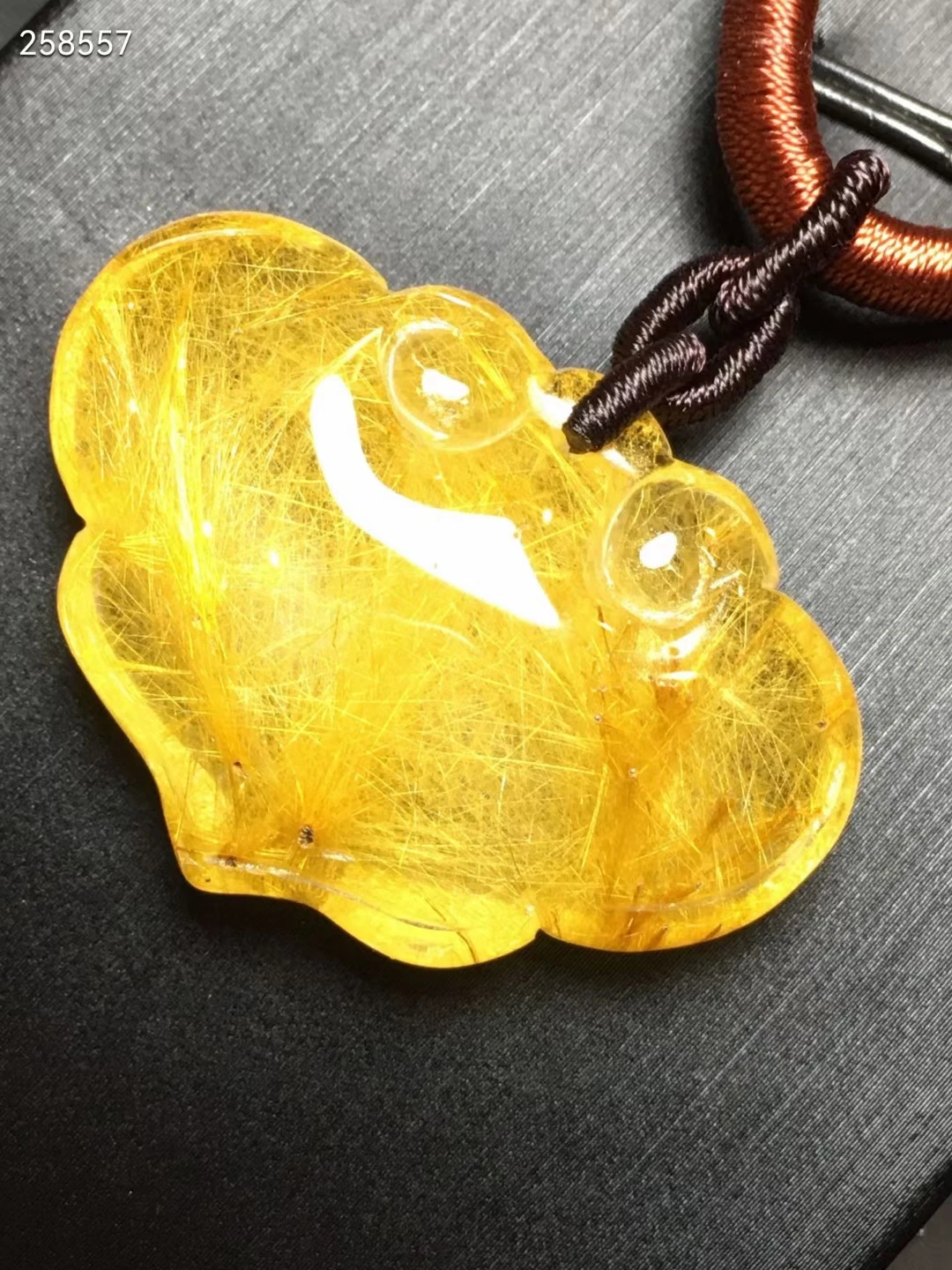 

Natural Gold Rutilated Quartz Safe Lock Pendant 41*29*13.8mm Wealthy Crystal Rutilat Jewelry Women Men Brazil AAAAAA