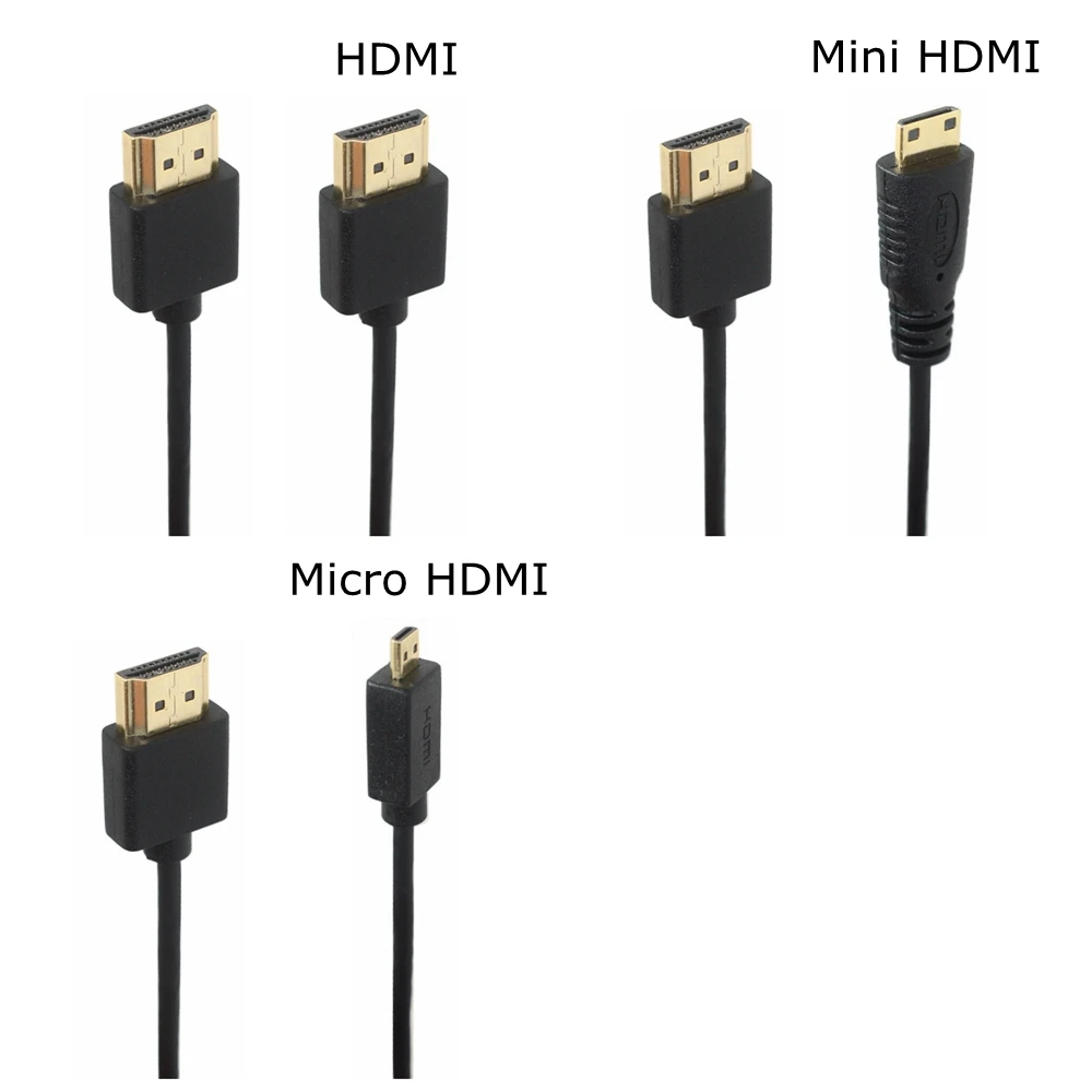 Ультрамягкий Micro HDMI-совместимый кабель OD 3 0 мм и мини-HDMI-совместимый тонкий 2k 4k hd @