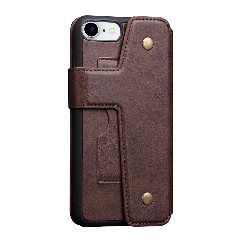 Чехол для IPhone Мобильный защитный корпус телефона чехол коричневый + красный