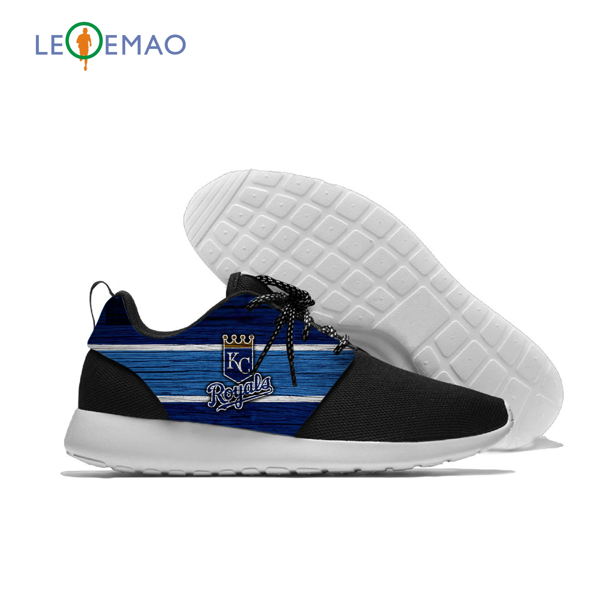

Custom Royals Logo Men/Women Fashion Lightweight Mesh Running Shoes Breathable Casual Sneakers For Kansas City Baseball Fans