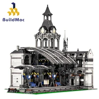 buildmoc train station city street scenebuilding blocks modular construction block model 37719 for children gift 12597 pcs toys