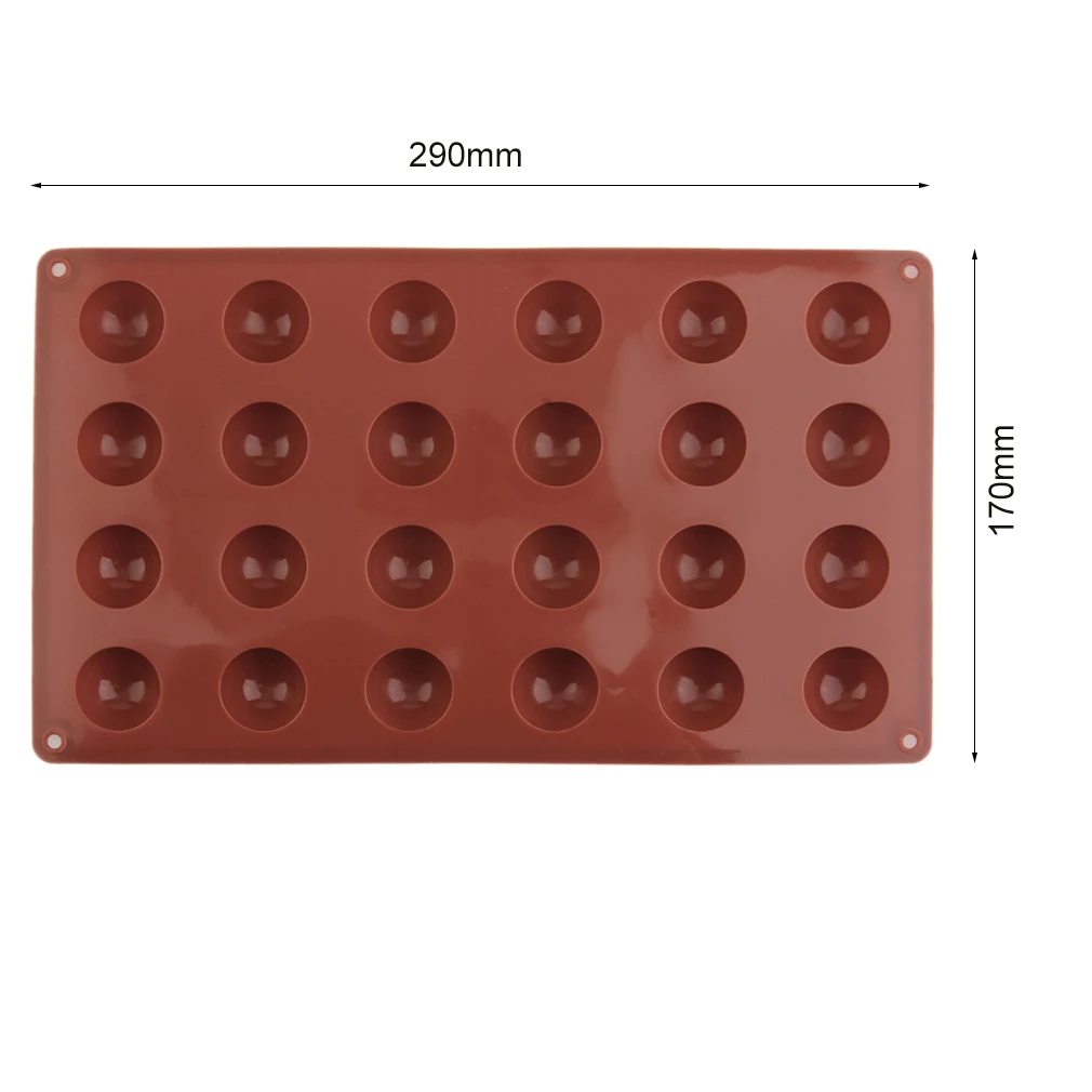 

Professional 24 Hole Round Ball Shape Chocolate Mold Silicone Cake Mold Temperature Resistant Silicone Products