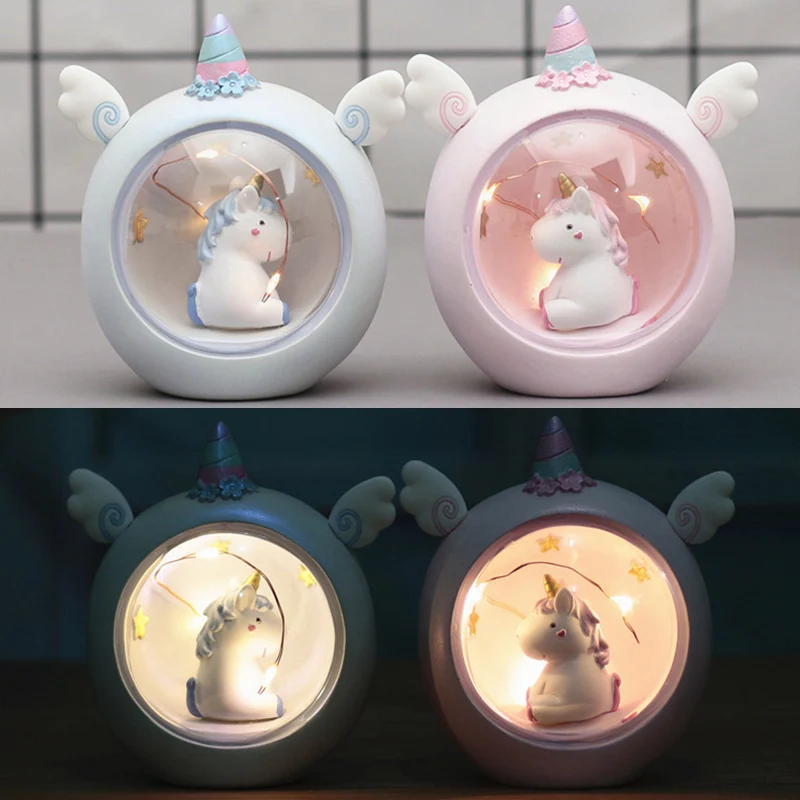 Единорог звезда светильник ночной девочка чувство креативный подарок украшения