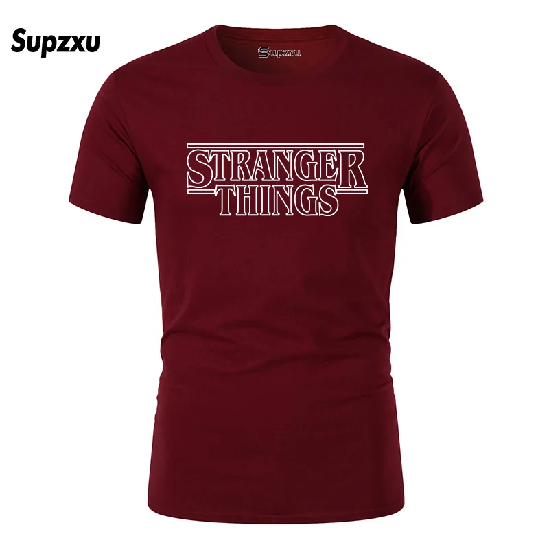 Мужская футболка Stranger Things летние хлопковые футболки с коротким рукавом мужская