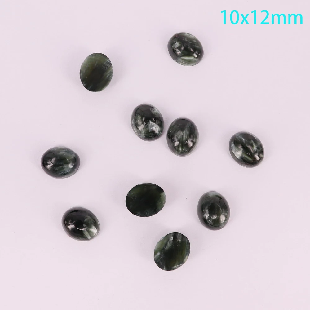 

4x6 mm 6x8mm 8x10mm 10x12mm 10x14mm natural Seraphinite oval gemstone cabochon for jewelry findings factory price free shipping