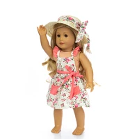 new fashion straw hat skirt fit for american girl doll clothes 18 inch doll christmas girl giftonly sell clothes