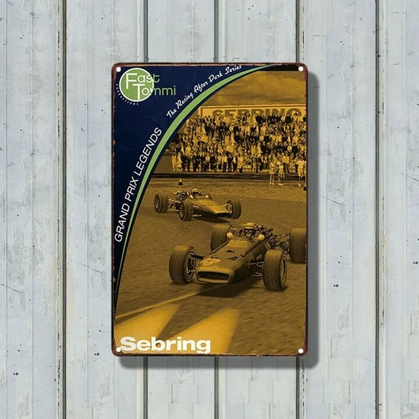 

Sebring Grand Prix Retro Metal Tin Sign Metal Painting Iron Plate Wall Art Decoration Bar Family Wall Decorative Art Poster