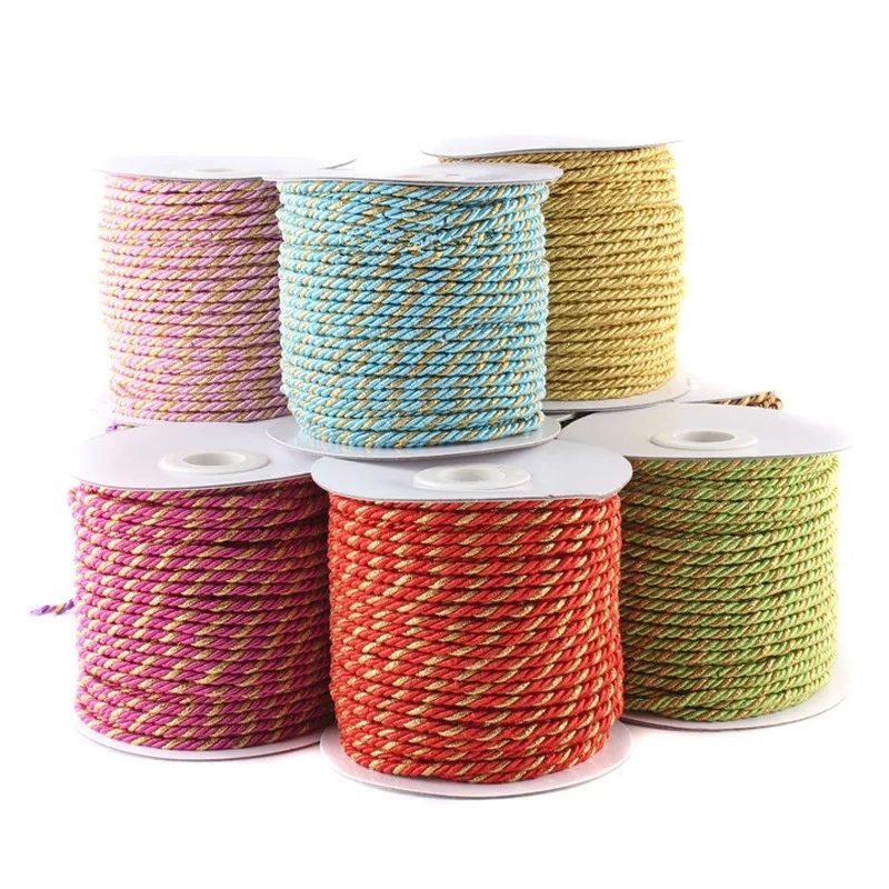 14 метров 5 мм витой шнур веревка 3 пряди макраме сделай сам ручная работа ремесло