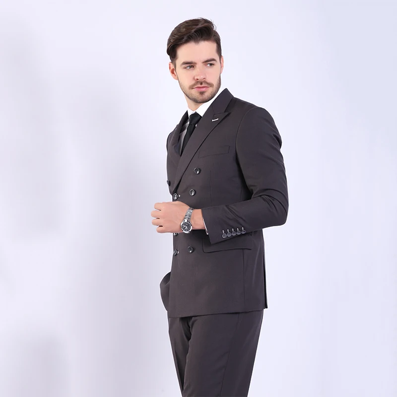 Повседневный деловой офисный двубортный Свадебный Мужской костюм Terno Masculino
