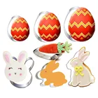 Форма для пасхальных яиц, 7 форм, кролик, нержавеющая сталь